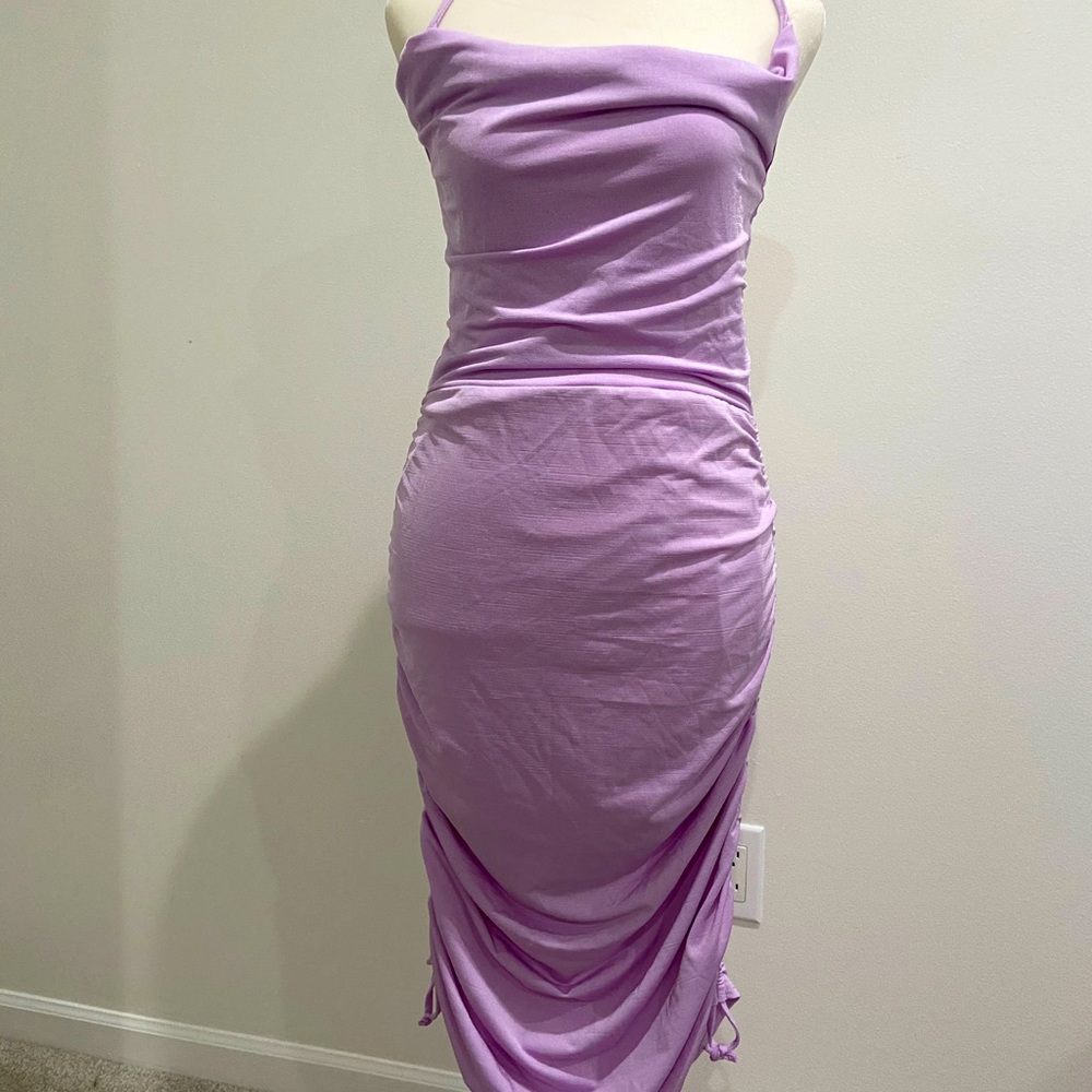 MissGuided Scrunched Midi Dress